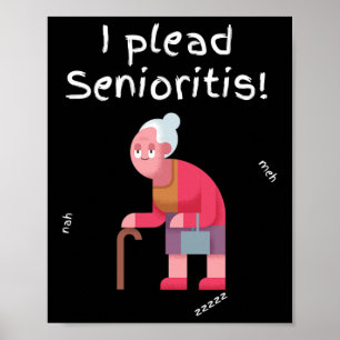 Ik pleit voor seniorisme. Oude senior Man vrouw ou Poster
