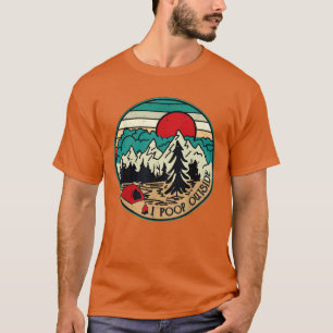 Ik Poep Buiten Grappig Camping Grappig grappig T-shirt