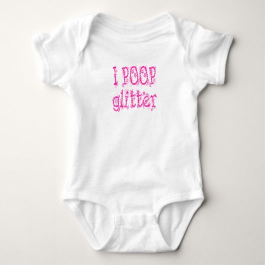 Ik Poep Glitter Roze Romper (Voorkant)