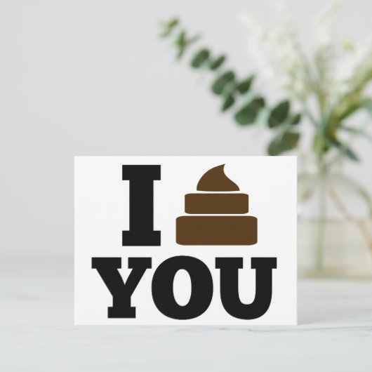 Ik poep je briefkaart (Staand voorkant)