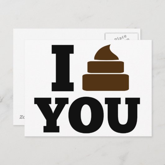 Ik poep je briefkaart (Voorkant / Achterkant)