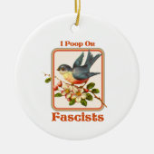 Ik poep op fascisten keramisch ornament (Voorkant)