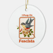 Ik poep op fascisten keramisch ornament (Links)