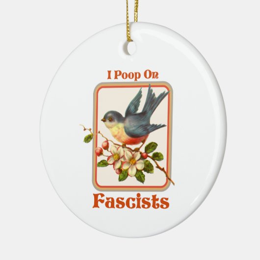 Ik poep op fascisten keramisch ornament (Links)