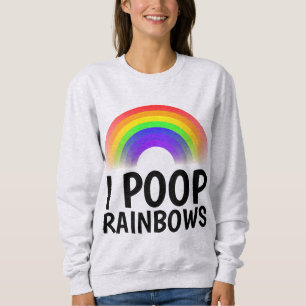 Ik POEP REGENBOGEN Grappige T-shirts