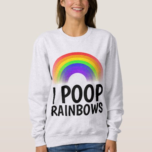 Ik POEP REGENBOGEN Grappige T-shirts (Voorkant)