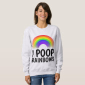 Ik POEP REGENBOGEN Grappige T-shirts (Voorkant volledig)
