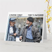 IK POEPTE VANDAAG GRAPPIGE OUDE MAN VERJAARDAGSKAA KAART (Gele Bloem)