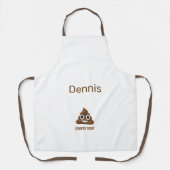 Ik poepte vandaag grappige poo emoji gepersonalise schort (Voorkant)