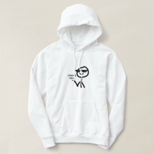 Ik poepte vandaag grappige stickman meme hoodie
