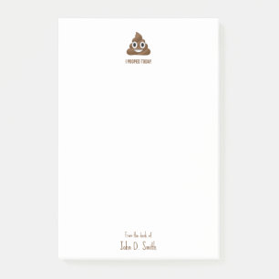 Ik poepte vandaag lachend emoticon gepersonaliseer post-it® notes