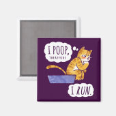 Ik poop, dus ik maak een grappige kat. magneet (Voorkant / Achterkant)