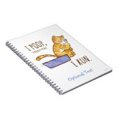 Ik poop, dus ik maak een grappige kat. notitieboek (Rechterzijde)