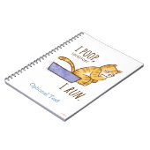 Ik poop, dus ik maak een grappige kat. notitieboek (Linkerzijde)