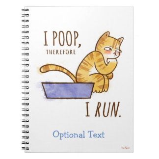 Ik poop, dus ik maak een grappige kat. notitieboek