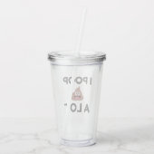 Ik poop een partij acryl drinkbeker (Achterkant)