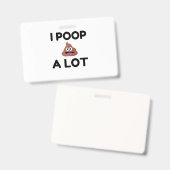 Ik poop een partij badge (Voor- en achterkant)