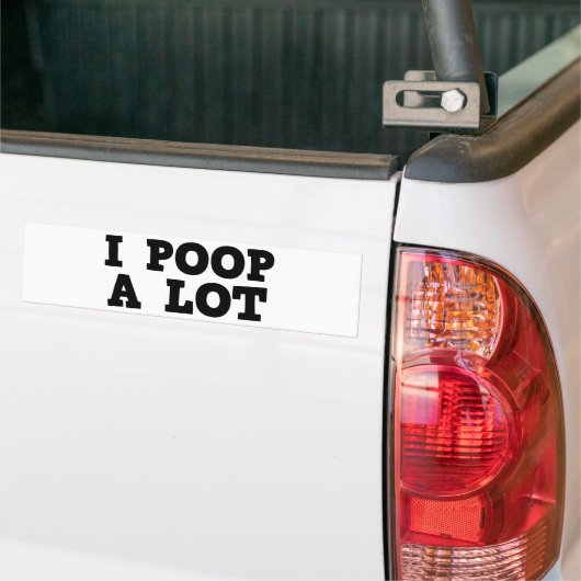 Ik poop een partij bumpersticker (Op Truck)