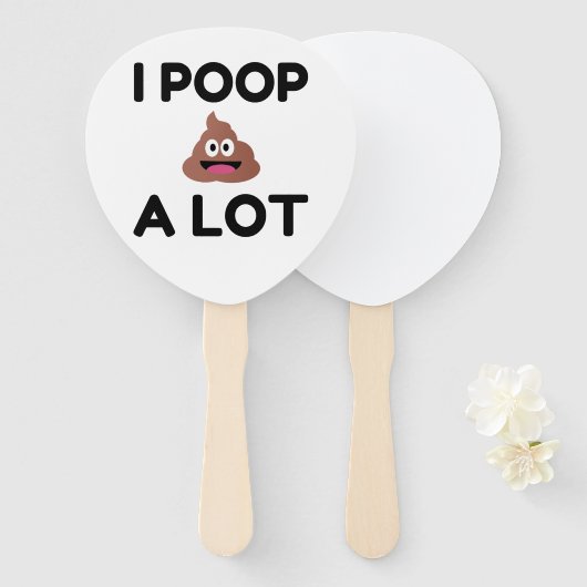Ik poop een partij handwaaier (Voorkant en achterkant)