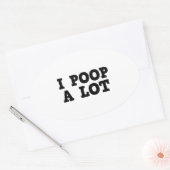 Ik poop een partij ovale sticker (Envelop)