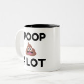 Ik poop een partij tweekleurige koffiemok (Voorkant links)