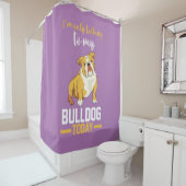 Ik praat alleen maar met mijn Engelse Bulldog Douchegordijn (In situ)