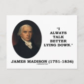 Ik praat altijd beter liggend (James Madison) Briefkaart (Voorkant)