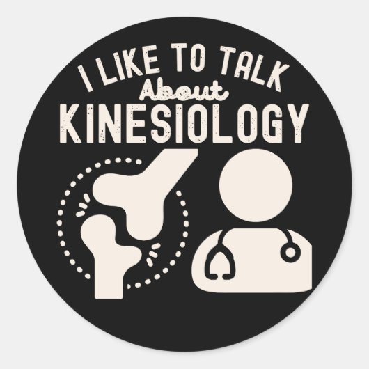 Ik praat graag over kinesiologie ronde sticker (Voorkant)