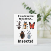 Ik praat liever over insecten entomologen briefkaart (Staand voorkant)