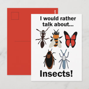 Ik praat liever over insecten entomologen briefkaart
