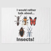 Ik praat liever over insecten entomologen tissuepapier (Voorkant)