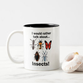 Ik praat liever over insecten entomologen tweekleurige koffiemok