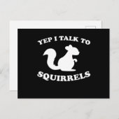 Ik Praat Met Eekhoorns Ontwerp Silhouet Spreuk Cad Briefkaart (Voorkant / Achterkant)