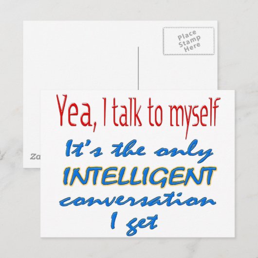 Ik praat met mezelf briefkaart (Voorkant / Achterkant)