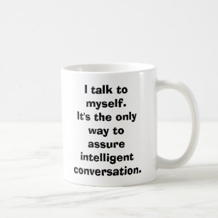 Ik praat met mezelf. koffiemok
