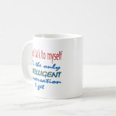 Ik praat met mezelf koffiemok (Voorkant links)