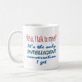 Ik praat met mezelf koffiemok (Links)