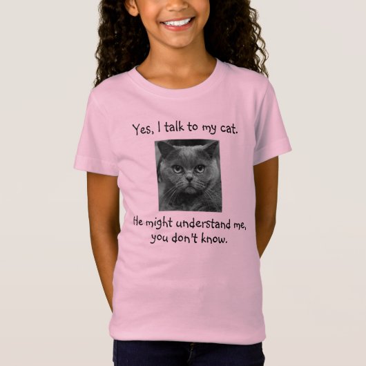 Ik praat met mijn kat |  geld t-shirt (Voorkant)