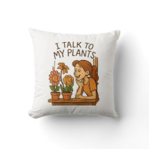 Ik praat met mijn Planten Sierkussen