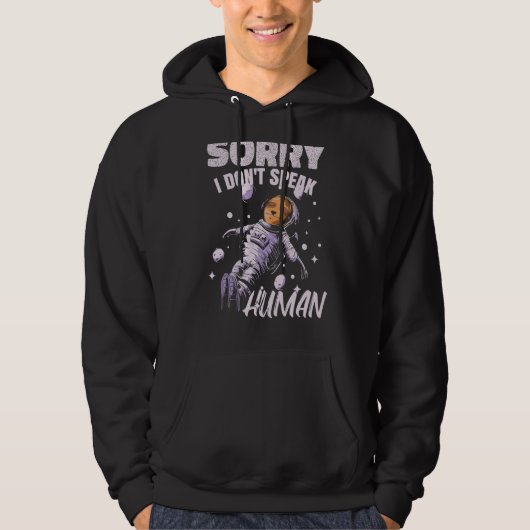 Ik praat niet over de menselijke ruimte Spaceman A Hoodie (Voorkant)