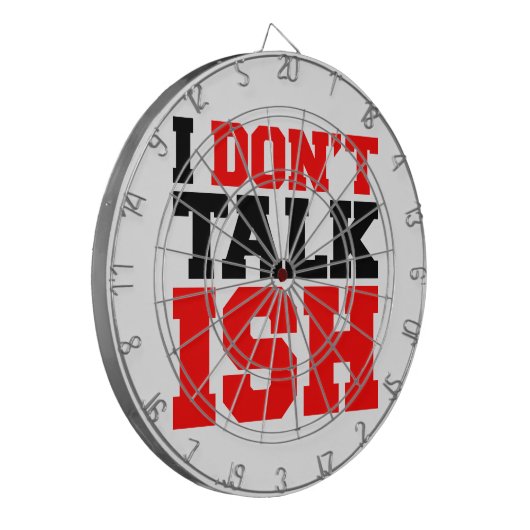 Ik praat niet over ISH Dartbord (Voorkant Links)