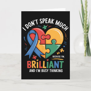 Ik Praat Niet Veel Briljante Autisme Autistische J Kaart