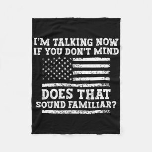 Ik Praat Nu Shirt Trump Kamala Debat Grappig Tr Fleece Deken