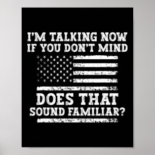 Ik praat nu T-shirt Trump Kamala debat grappig Tr Poster