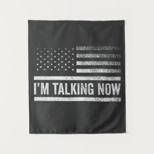 Ik praat nu Trump Harris presidentsdebat Wandkleed