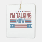 Ik praat nu Trump Kamala presidentsdebat Keramisch Ornament (Links)