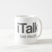 Ik praat te veel - Grappig design Koffiemok (Voorkant rechts)
