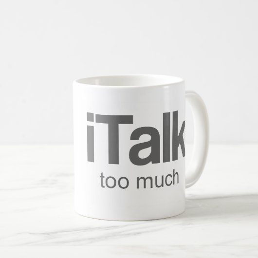 Ik praat te veel - Grappig design Koffiemok (Voorkant rechts)
