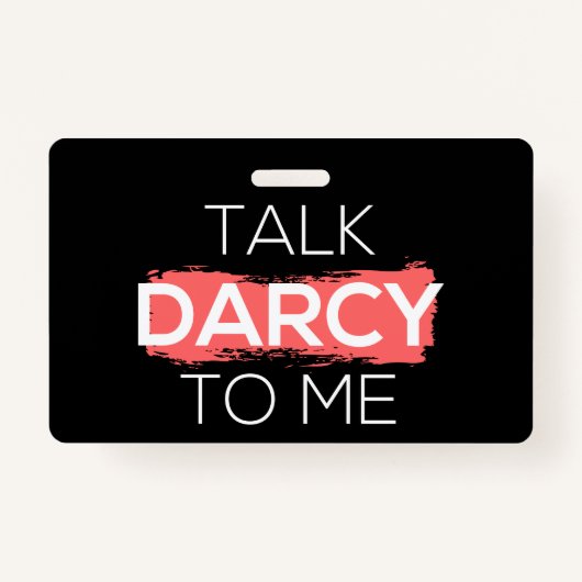 Ik praat tegen mij over Darcy. Badge (Voorkant)