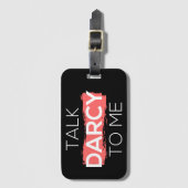 Ik praat tegen mij over Darcy. Bagagelabel (Voorkant (verticaal))